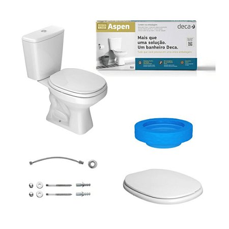 Kit Completo De Bacia C Caixa Acoplada Aspen Br Deca Ponto Da