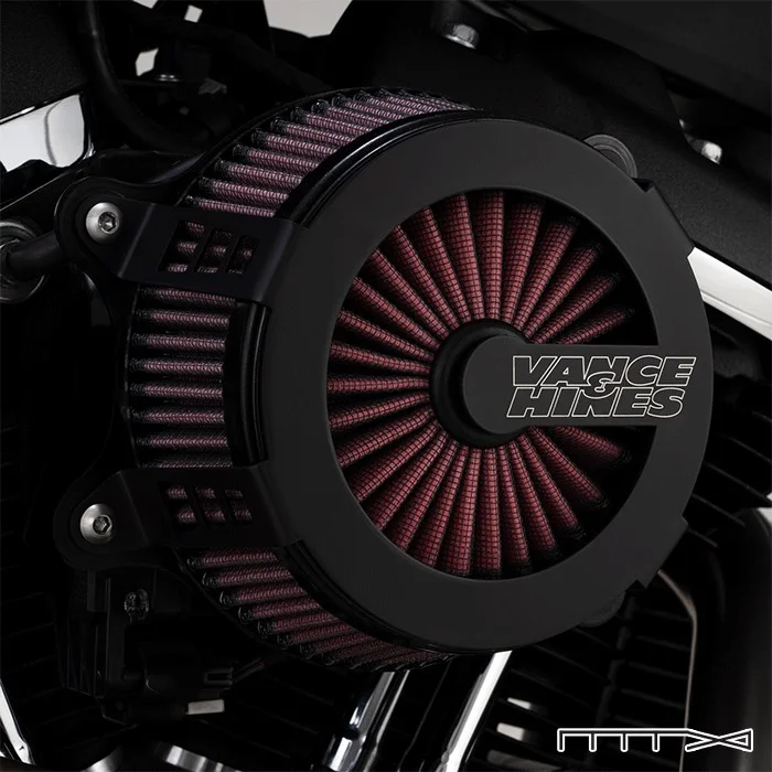 Filtro De Ar Vance Hines Modelo Vo Cage Fighter Preto Motor