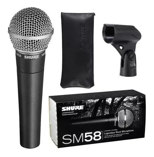 Microfone Shure Sm Lc Vocal Cardi Ide M O Anos Garantia Musical