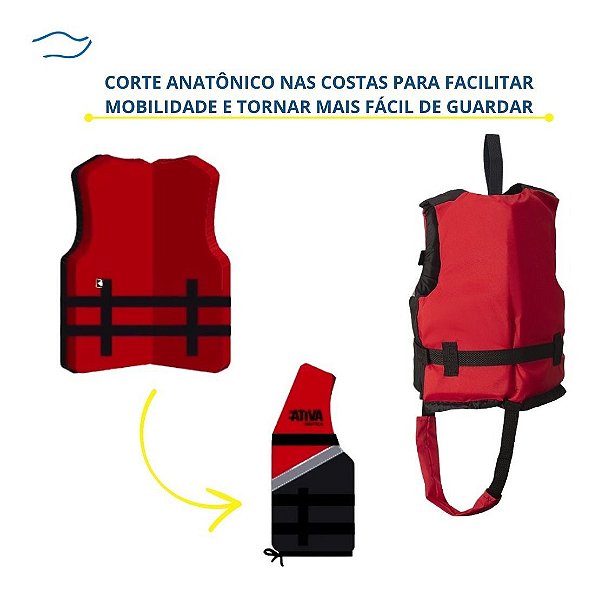 Kit 3 Coletes Canoa 2 0 Salva Vidas Ativa 40kg A 60kg Produtos