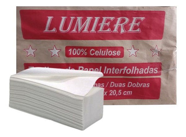 PCT PAPEL TOALHA INTERFOLHA 100 CELULOSE 2 DOBRAS C 1000UN GUARUPACK