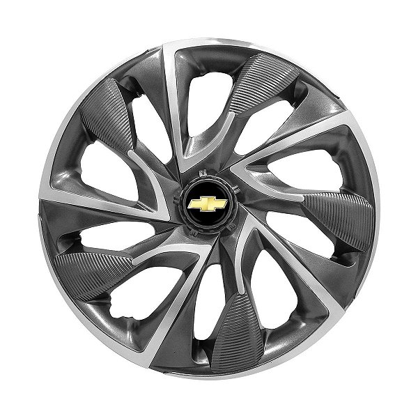 Calota Esportiva aro 15 DS4 Sport Cup Emblema GM Preto Delivery Peças