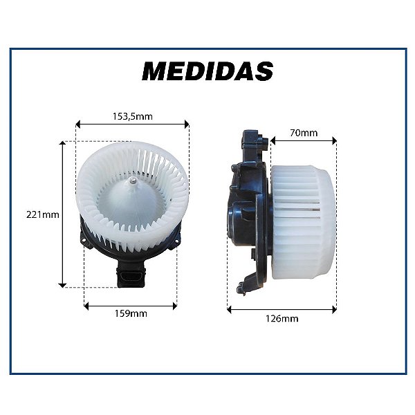 Motor Ventilador Caixa Evaporadora Spin Cobalt Onix Prisma Surplus Air