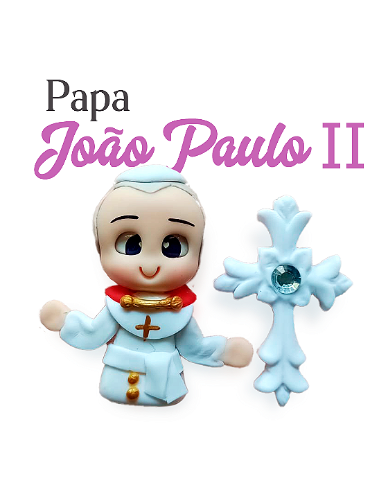 Kit para terço Papa João Paulo II Artesanato e Acessórios para Biscuit