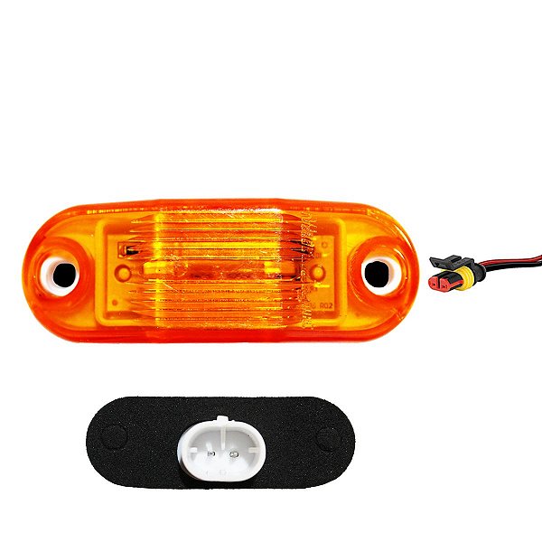 Lanterna Vigia Teto Ônibus Caminhão 2 LED BIVOLT AM Conector Balala Mix