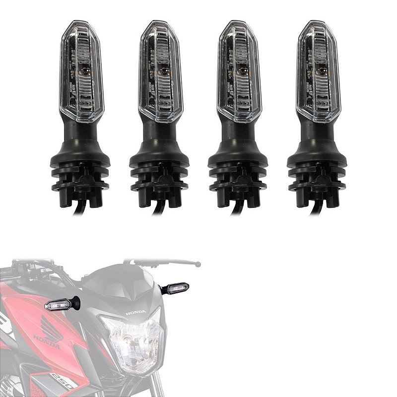 Kit Piscas Seta De Led Honda Cb Twister Fan Titan Xre