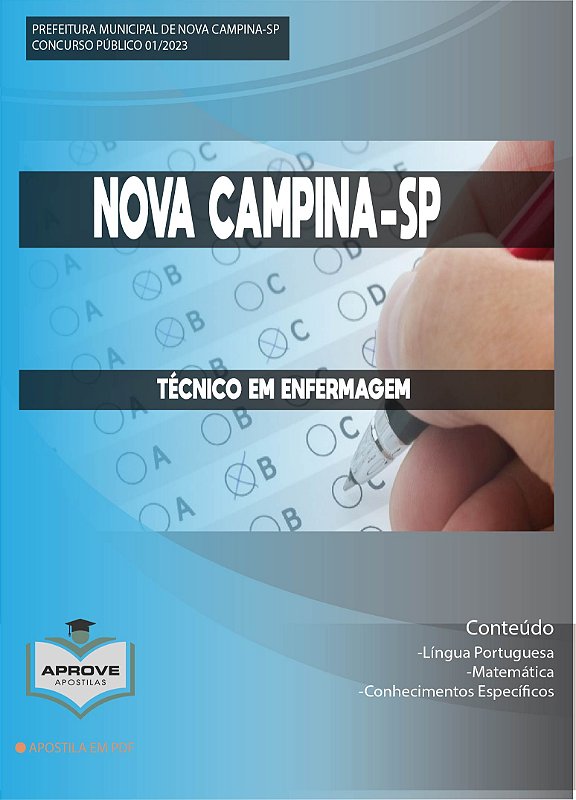 APOSTILA NOVA CAMPINA TÉCNICO EM ENFERMAGEM Aprove Apostilas