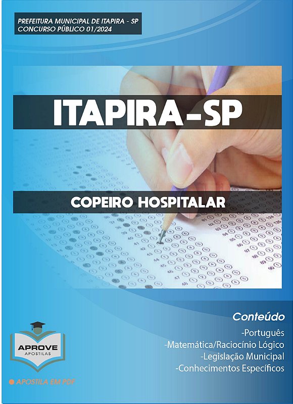 Apostila Itapira Copeiro Hospitalar Aprove Apostilas