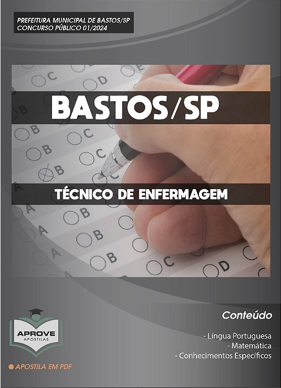 APOSTILA BASTOS TÉCNICO DE ENFERMAGEM Aprove Apostilas