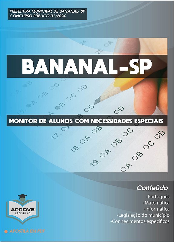 APOSTILA BANANAL MONITOR DE ALUNOS NECESSIDADES ESPECIAIS