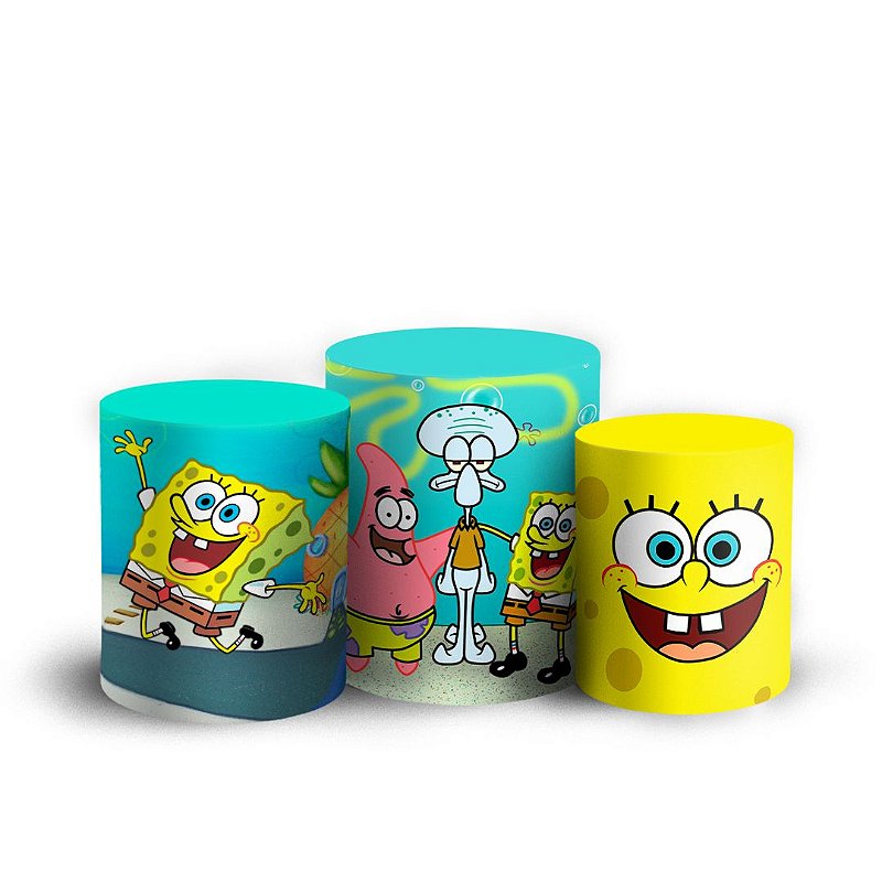 Trio Cilindro Bob Esponja Sublimado D El Stico Sublitex