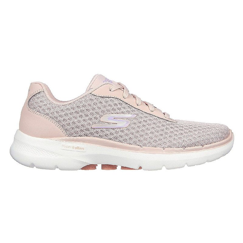 T Nis Feminino Skechers Go Walk Iconic Vision Rosa Estrela