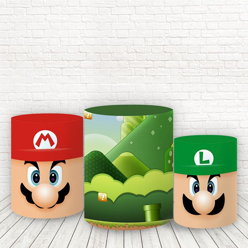 Trio De Capas Cilindros Tecido Sublimado Mario Bross WCC 085 Wear