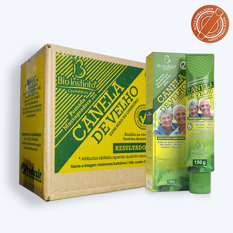 Pomada Desodorante Massageadora Canela De Velho 150g Kit 12