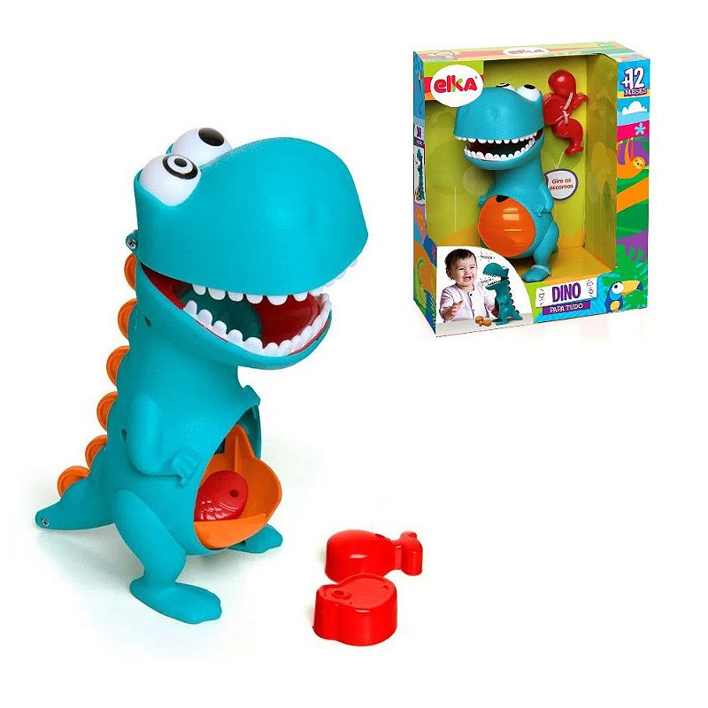 Boneco Dinossauro Dino Papa Tudo Elka Brinquedo Infantil Dalia Varejo