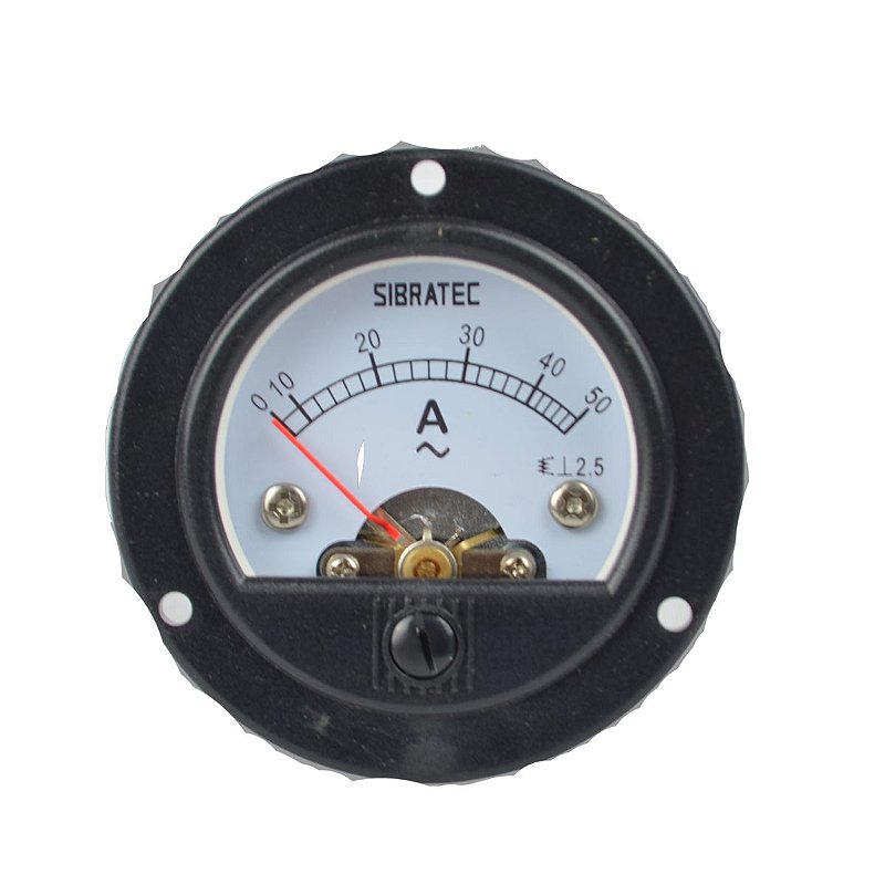 Amperímetro Analógico Redondo 52mm 50a Dka Automação Industrial Ltda