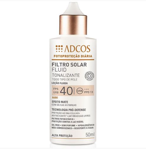 Filtro Solar Tonalizante Cor Nude Fluid Fps Adcos Beladerm