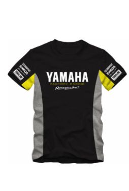 CAMISETA ALL BOY ALLBOY YAMAHA PRETO M KR Moto Racing Acessórios