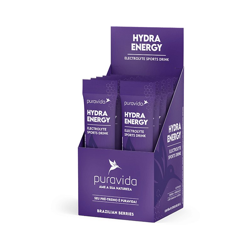 Hydra Energy Brazilian Berries 10 Unidades Puravida MUV Viva Em