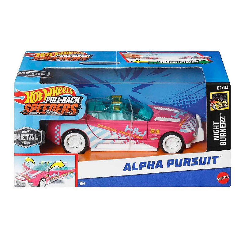 Hot Wheels Pull Back Speeders Alpha Pursuit Mini Hunts