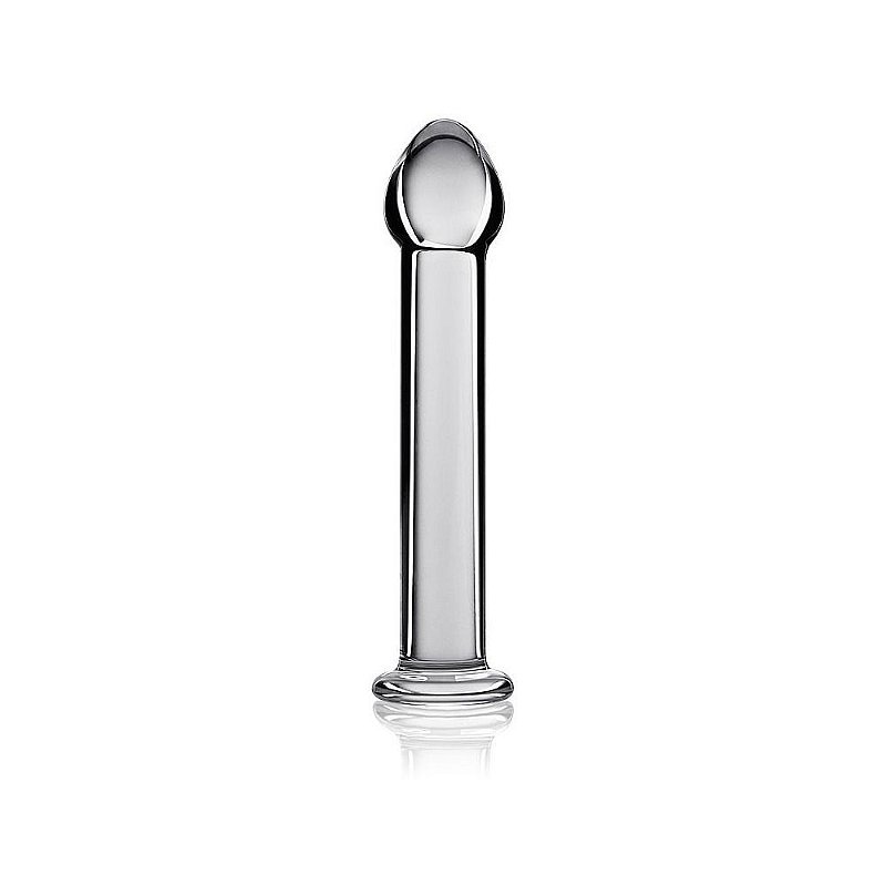 Plug Anal E Vaginal Em Vidro Liso Glande Saliente Cristal Glass