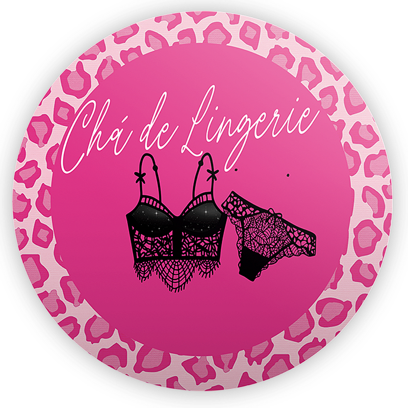 Painel Redondo Cha De Lingerie Sublimado 3D Sublistamps Sublimação