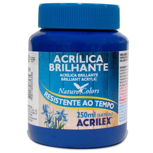 Tinta Acr Lica Brilhante Acrilex Ml Azul Turquesa Casa Elias