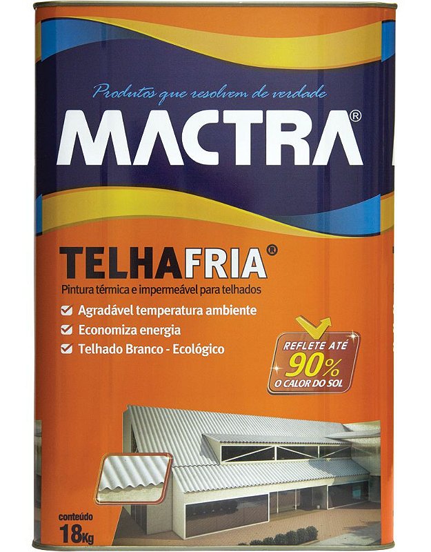 Tinta Termica Impermeavel Telha Fria Kg Mactra Brama Materiais