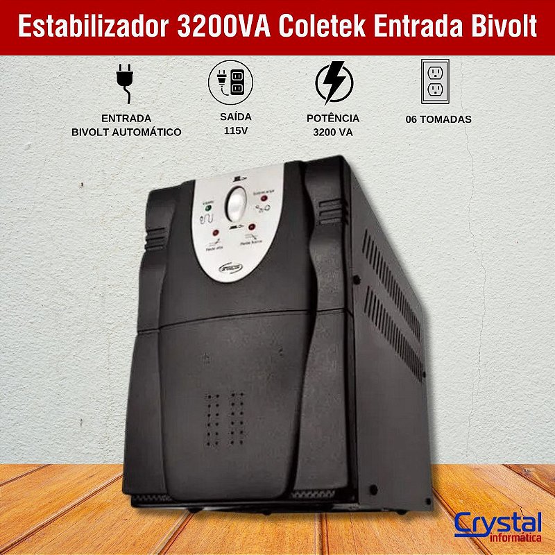 Estabilizador Va Coletek Crystal Inform Tica