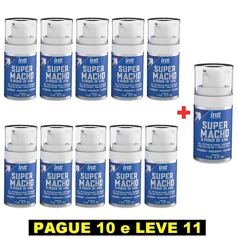 Intt Super Macho Gel Potencializador Masculino O Poder Do Azul