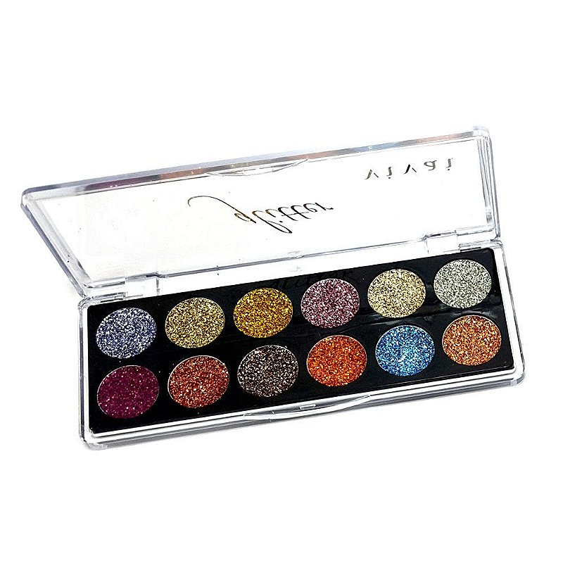 Paleta De Sombra Glitter Vivai Cor A Maquiagem Atacado