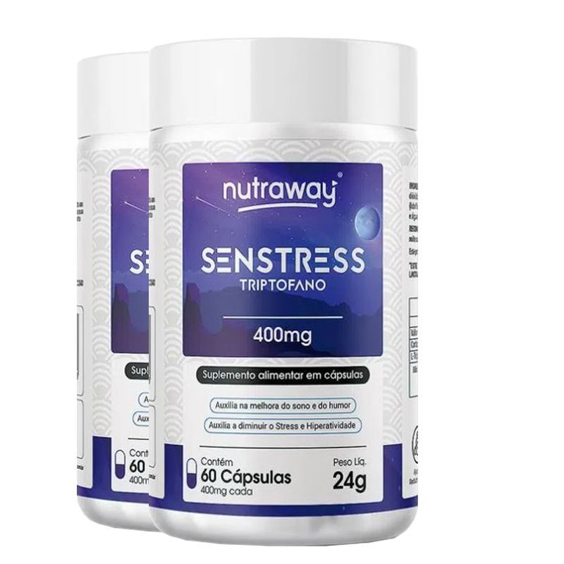 Kit 2 Senstress Triptofano Nutraway 60 cápsulas Edin