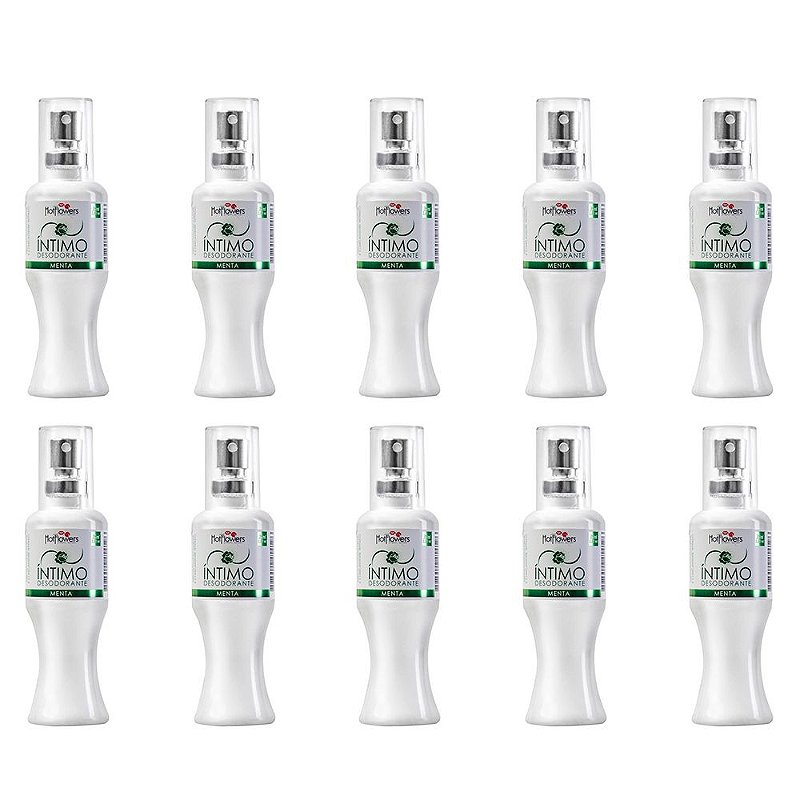 Desodorante Íntimo Menta 35ml KIT 10UN Distribuidora Hot Flowers