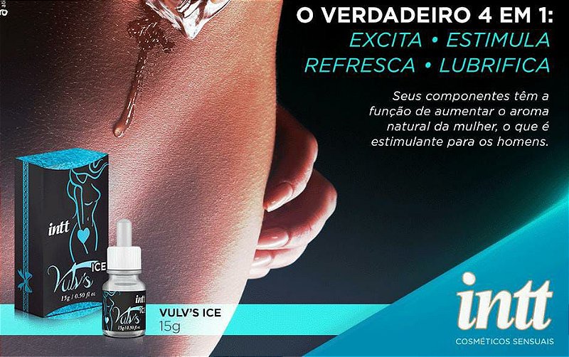 GEL EXCITANTE FEMININO VULVS ICE 4X1 15G INTT Ninguém Vai Saber Sex Shop