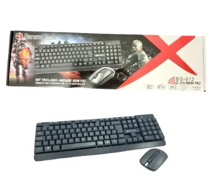 Kit Teclado E Mouse Sem Fio Banson Tech BS 912 BM Tech Distribuidora