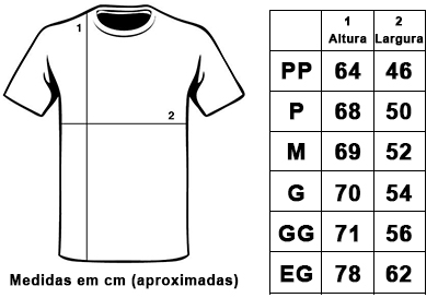 Tamanho Camiseta