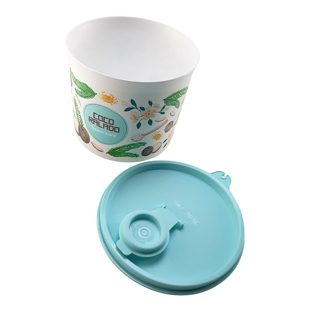 Tupperware Redondinha Coco Ralado com Bico Dosador Floral