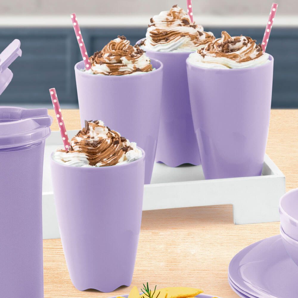 Kit Tupperware Copo Floresta 525ml lilás 4 peças - Comprar