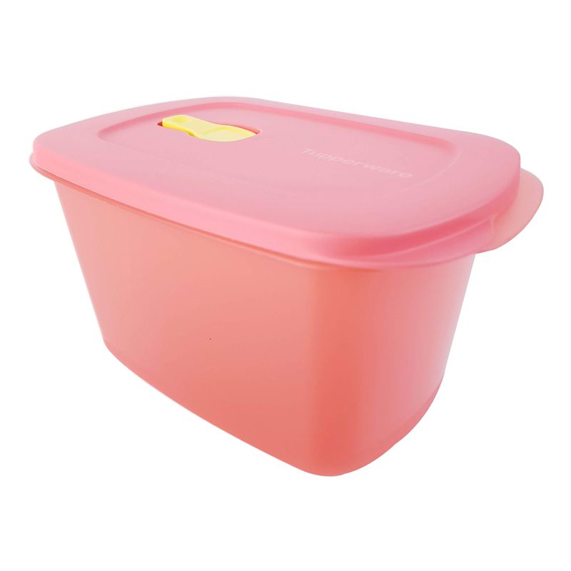 Tupperware Cristalwave Quadrado Geração II 2,3 litros Laranja