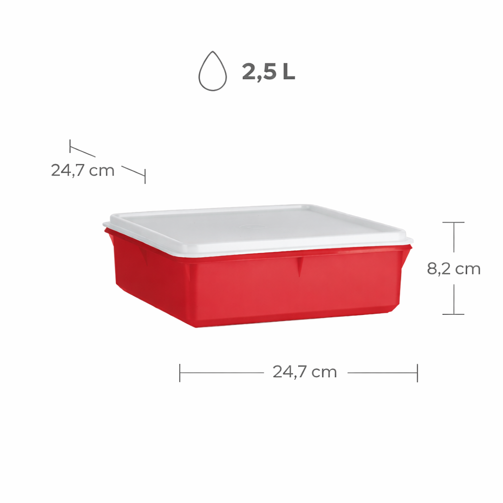 Tupperware Caixa Versátil 2,5 litros Vermelho - Comprar Tupperware