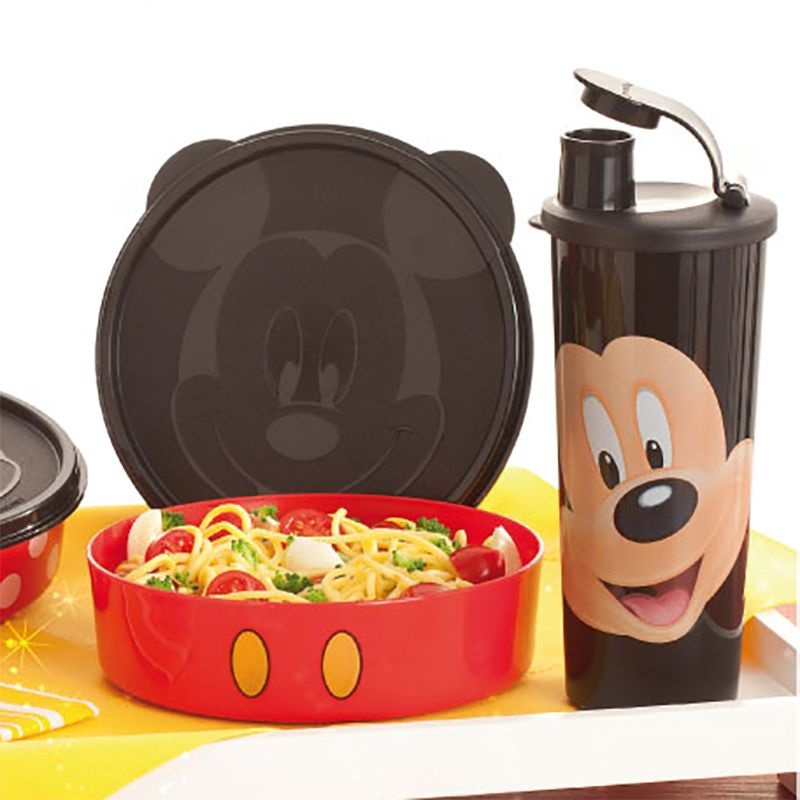 Tupperware Kit Mickey virou Copo 470ml + Mickey virou Pratinho