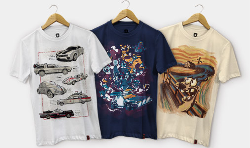 Artes de camisetas de filmes clássicos imperdíveis. - RedBug Camisetas