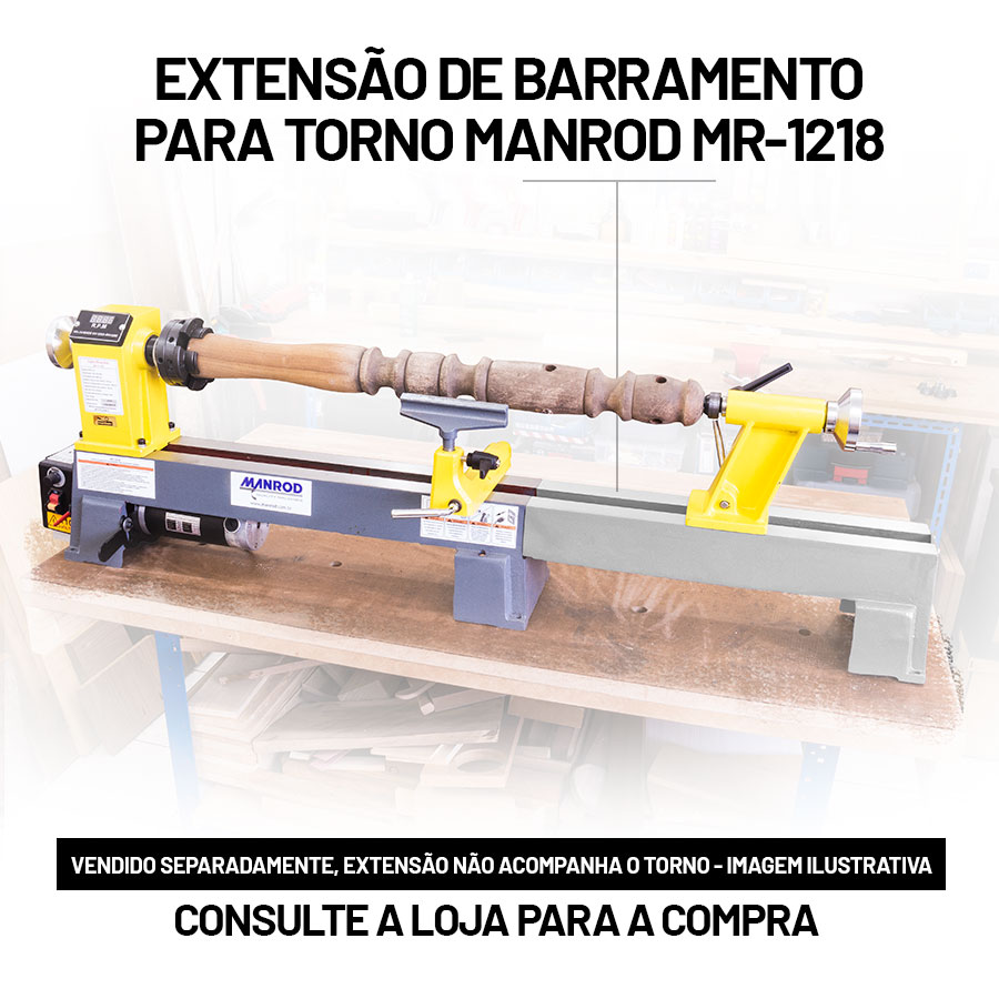 Torno de Bancada para Madeira 300x450mm 200V - MANROD MR1218A