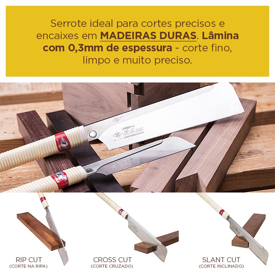 Serrote Japonês Dozuki Cross/Rip Cut Madeira Dura 150mm - ZetSaw
