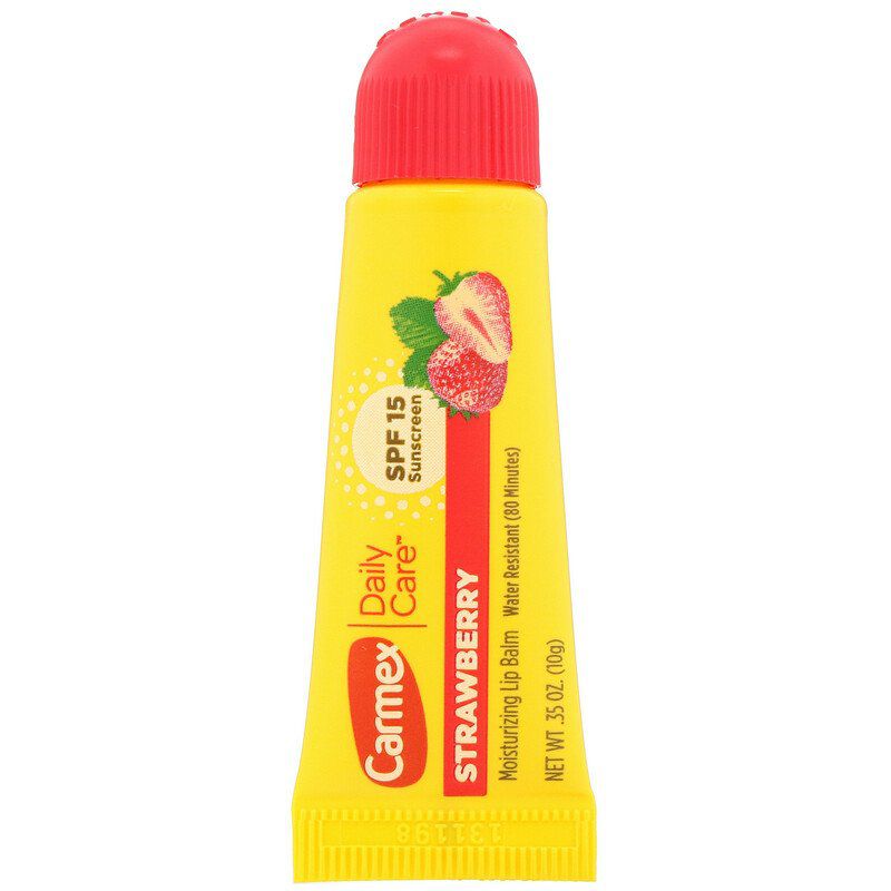 [Carmex] Daily Care Lip Balm Hidratante, Morango, FPS15 10g Labravia