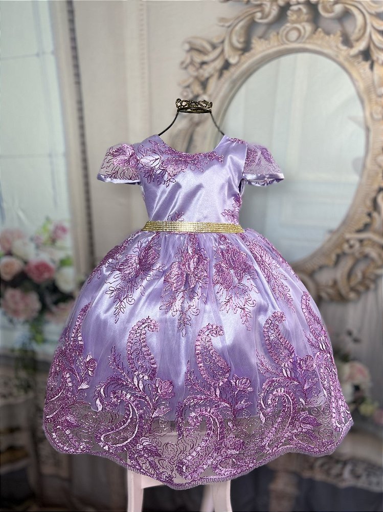 Vestido Infantil Princesinha Sofia