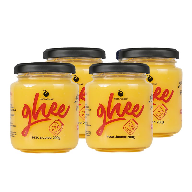 Dom Afonso Kit 4 Manteiga Ghee Tradicional (200g cada) Emporio Dom