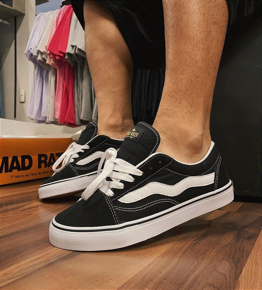 TÊNIS MAD RATS SLIP ON - PRETO - KOLONI SKATESHOP