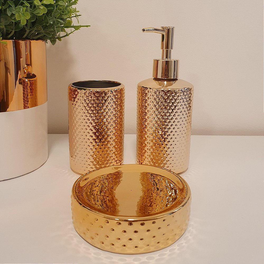 orange and gold bathroom decor