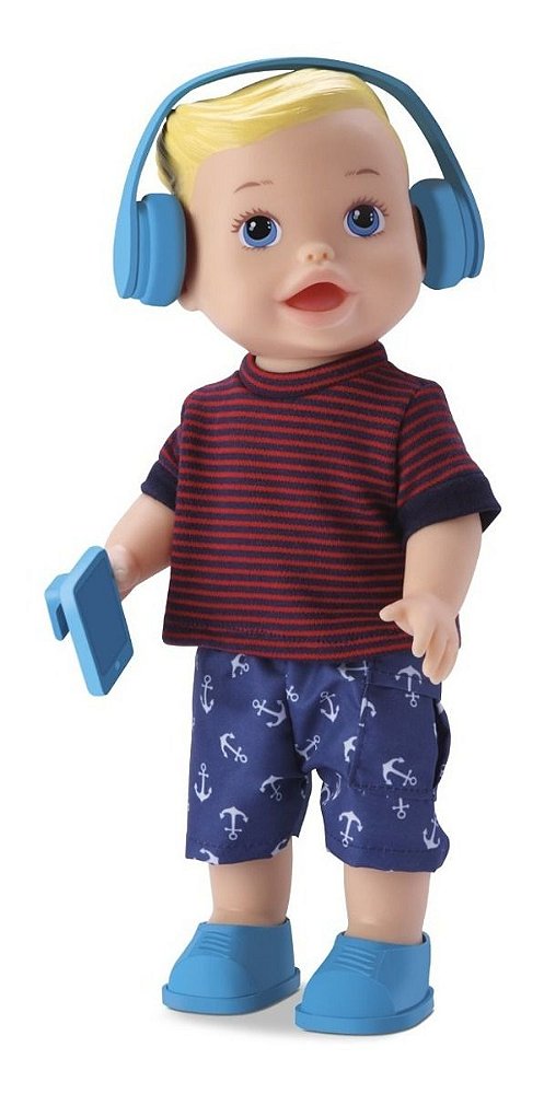 Boneco My Little Collection Boy C/ Celular e Fone Divertoys MC Toys